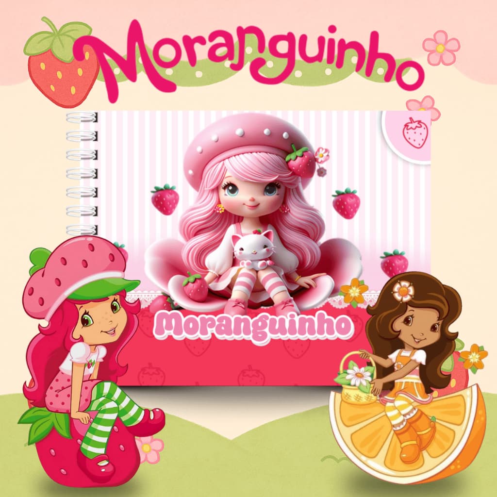 Produto Livro De Colorir Moranguinho Capa Dura 50 Folhas de 180g