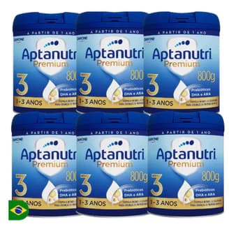 Kit 06 Aptanutri Premium Lata N°3 1-3 Anos 800g cada