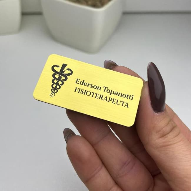 Botton Broche Magnético Personalizado Espelhado Acrilico Luxo Sua Logo Nome Profissão