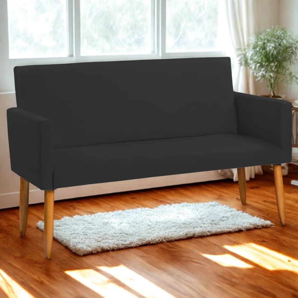 Namoradeira Nina Dois Lugares Preto Suporta Até 200kg