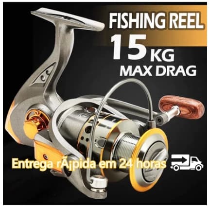 Carretel Molinete DC 2000/4000/7000 Rolamentos Carretel Aluminio 5.2:1~