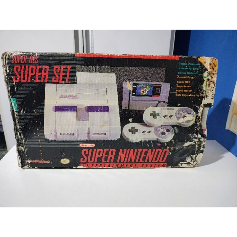 Caixa original + isopor (berço) Super Set Super Mario World Playtronic