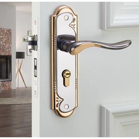 Fechadura de Porta Externa Sala Cozinha Banheiro Dourado luxo Cromada inox Com 3 Chaves