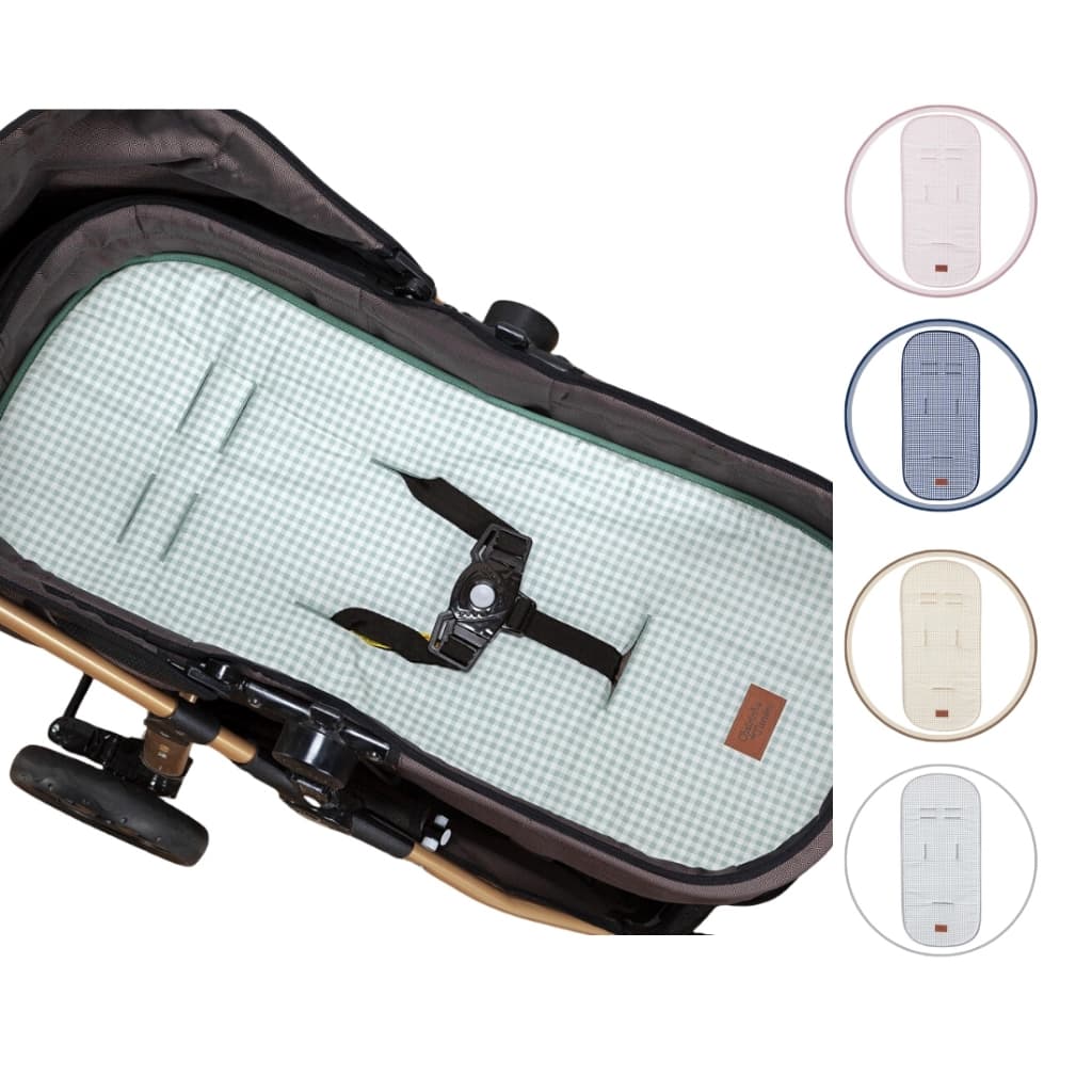 Capa De Carrinho E Moisés Xadrez 100% Algodão Premium Antialérgico - 01 Peça