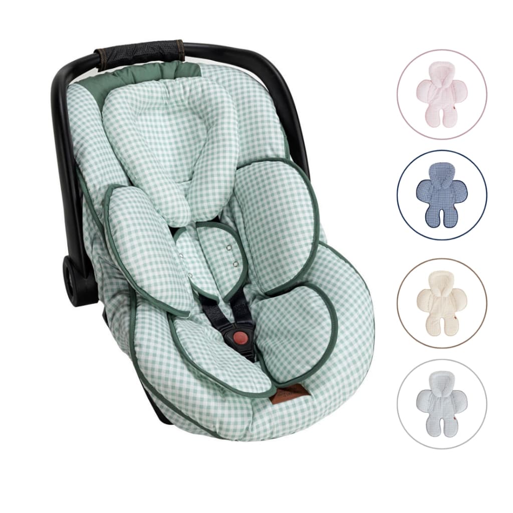 Redutor Anatômico Para Bebê Conforto Xadrez 100% Algodão - 01 Peça