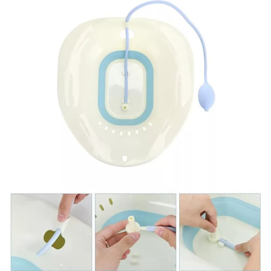 Bacia Para Banho De Assento Dobrável E Higiene Íntima