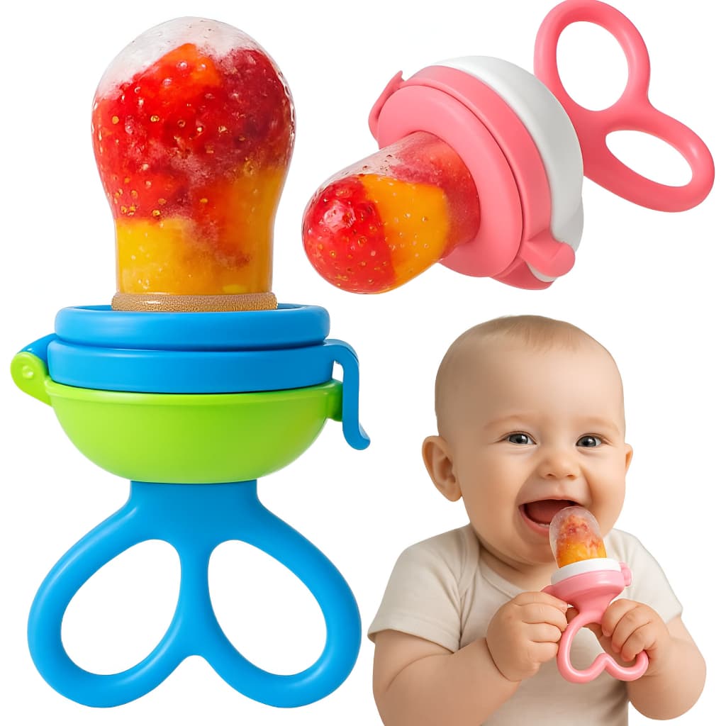 Porta Frutinha Para Bebê Chupeta Alimentadora Bico De Silicone