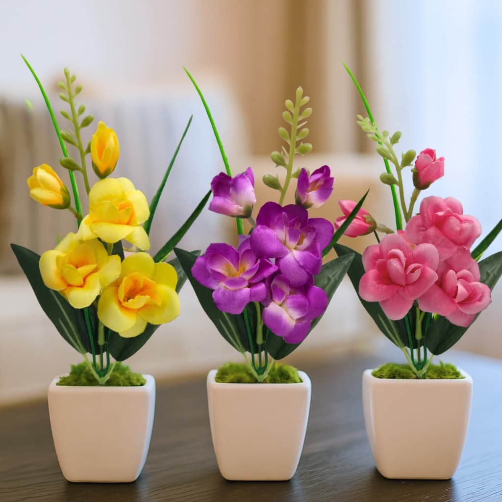 Arranjo De Flores Orquídeas Artificiais Decorativas Kit Atacado