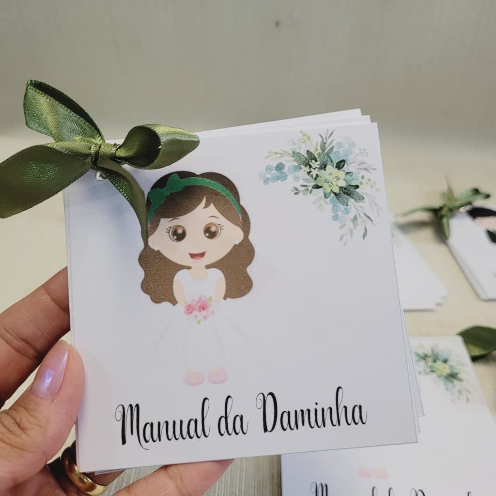 Manual de Daminha - Pajem - Florista - Madrinha ou Padrinho - Verde Oliva Pode ser feito em várias cores