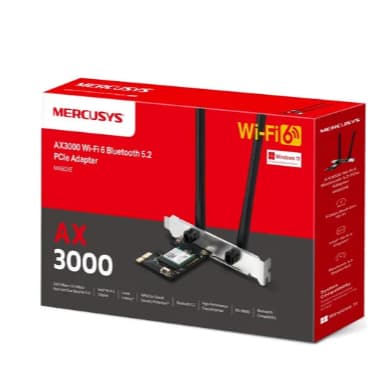 Adaptador Ax3000 Pcie Wi-fi 6 Mercusys Ma80xe Banda Dupla