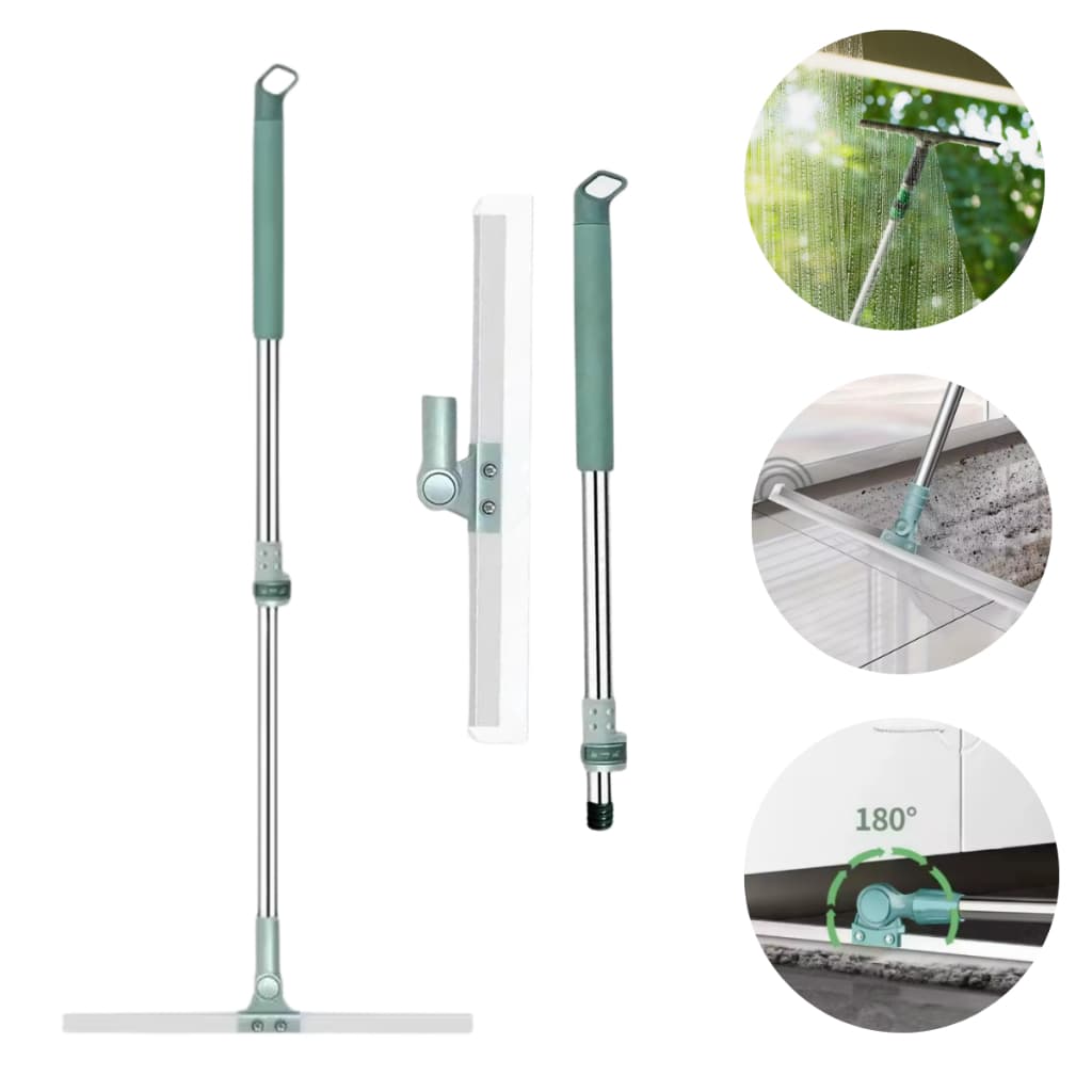 Rodo Vassoura Silicone 180° Tender Trove | Pisos, Vidros, Tapetes | Leve, Durável e Giratório