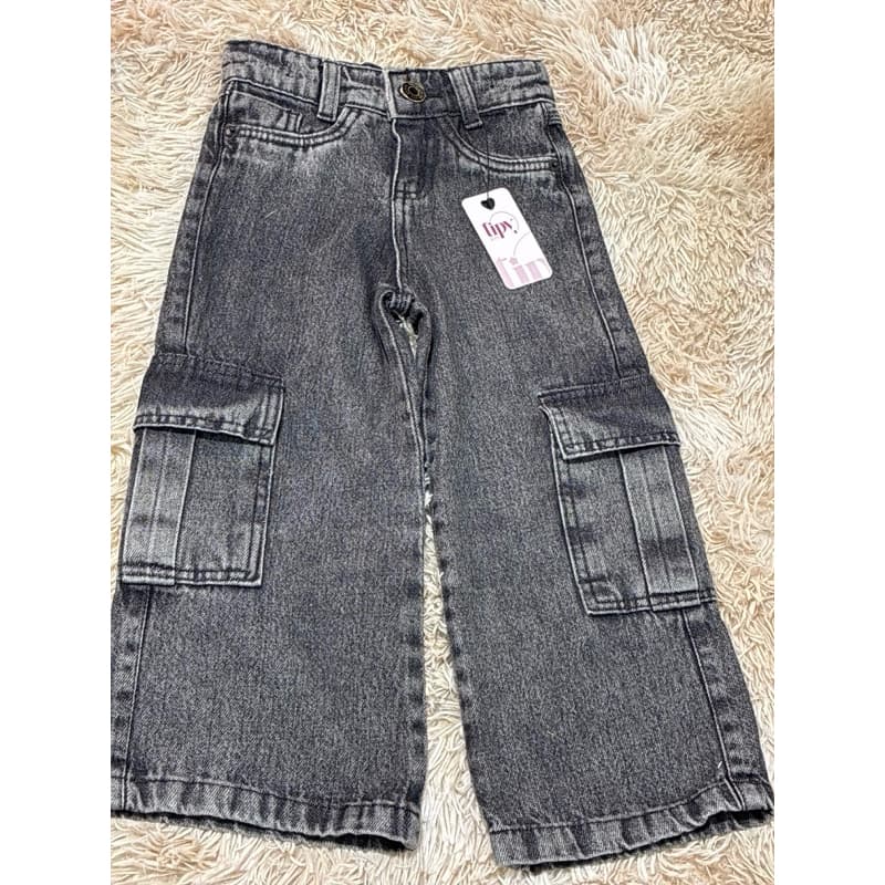 calça cargo , wide legue ( grafite )