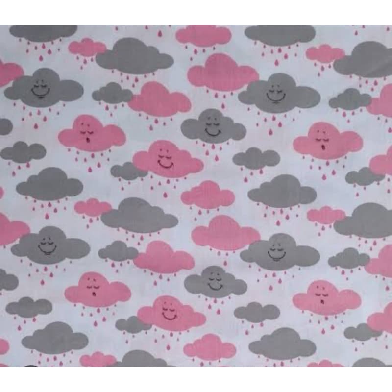 Tecido Tricoline 1m comprimento por 1,50 de largura Algodão Nuvem Coroa