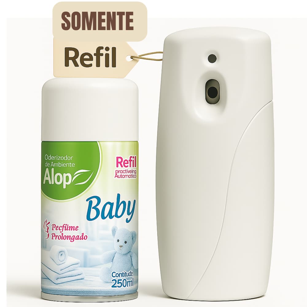Refil para Odorizador Automático - 250ml - BABY, LAVANDA OU CAPIM