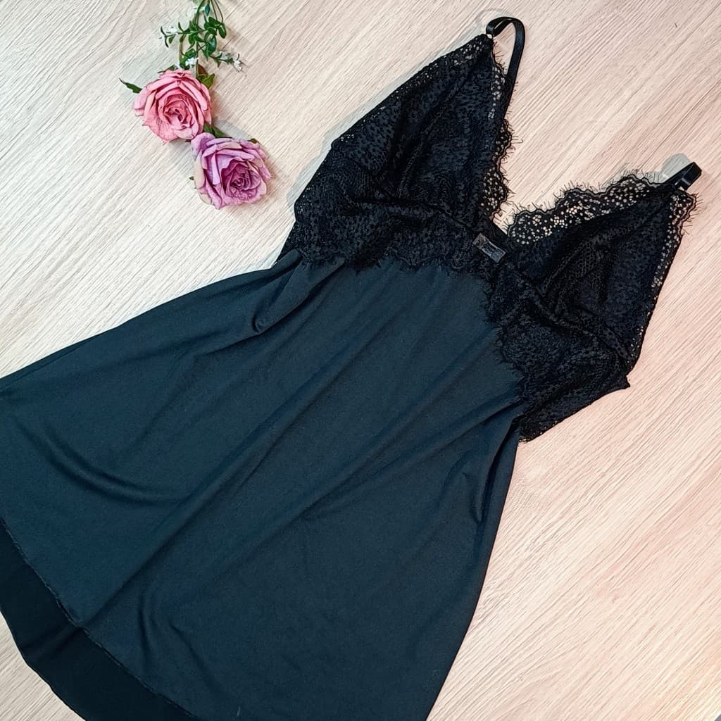 Camisola Microfibra Renda Conforto Sem Bojo Peito Forrado Pijama - 609