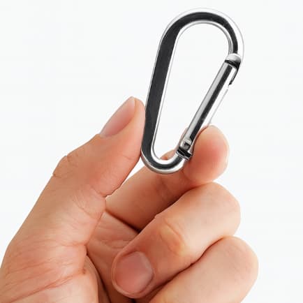 Chaveiro Mosquetão Alumínio Alpinista com trava Colorido