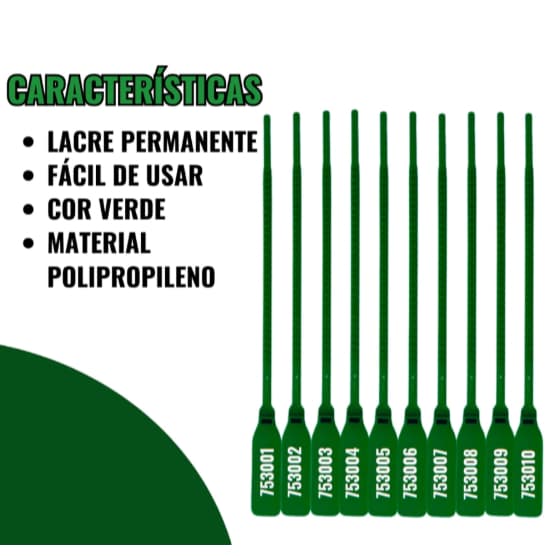 Kit 500 Peças Lacre De Segurança 16cm Malote Numerção Sequencial Hospitalar Mala