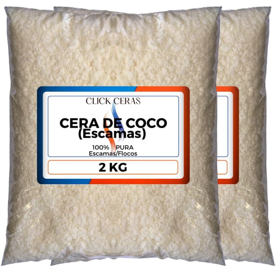 Cera de Coco em Escamas – Pronta para Uso em (Potes e Moldes)