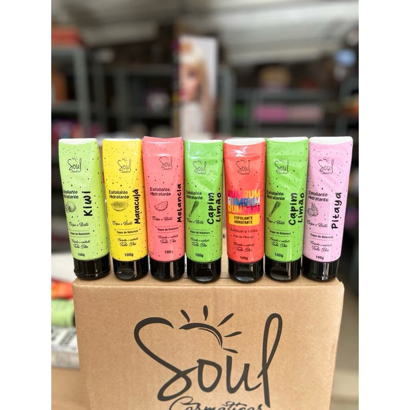 kit 14 esfoliante hidratante + brinde soul cosméticos babasoul