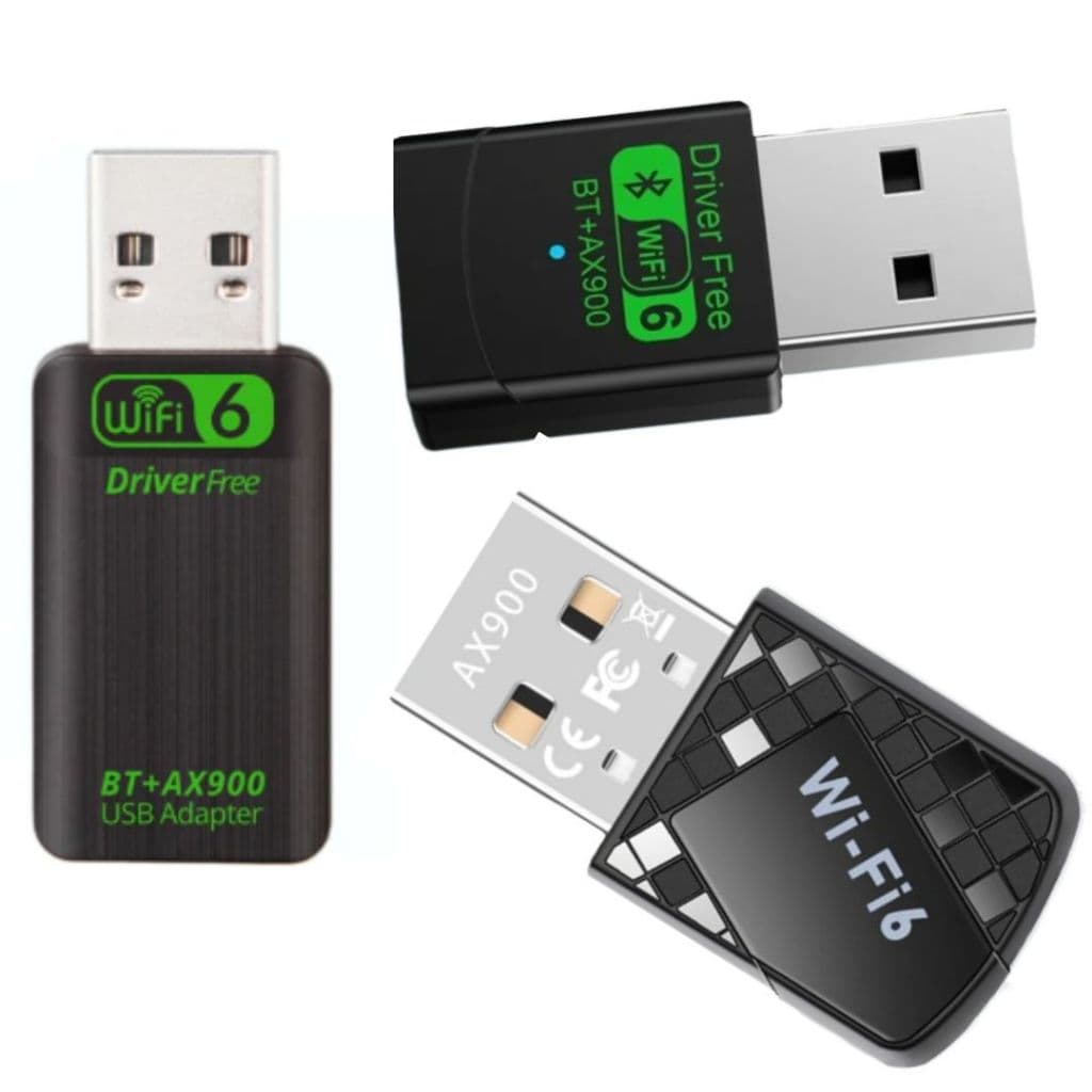 Placa de rede AX900 USB WiFi 6 Bluetooth 5.4 Adaptador 2 em 1