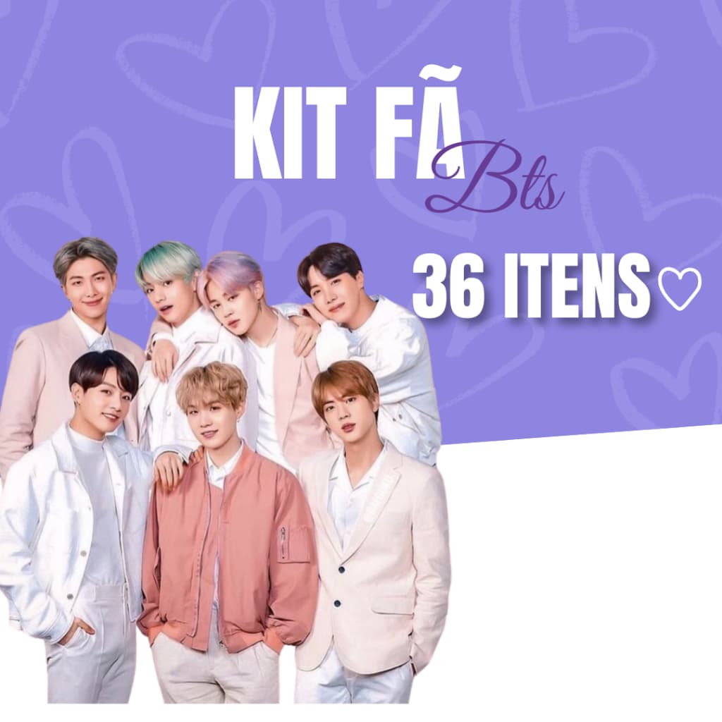 KIT FÃ BTS - 36 ITENS EXCLUSIVOS