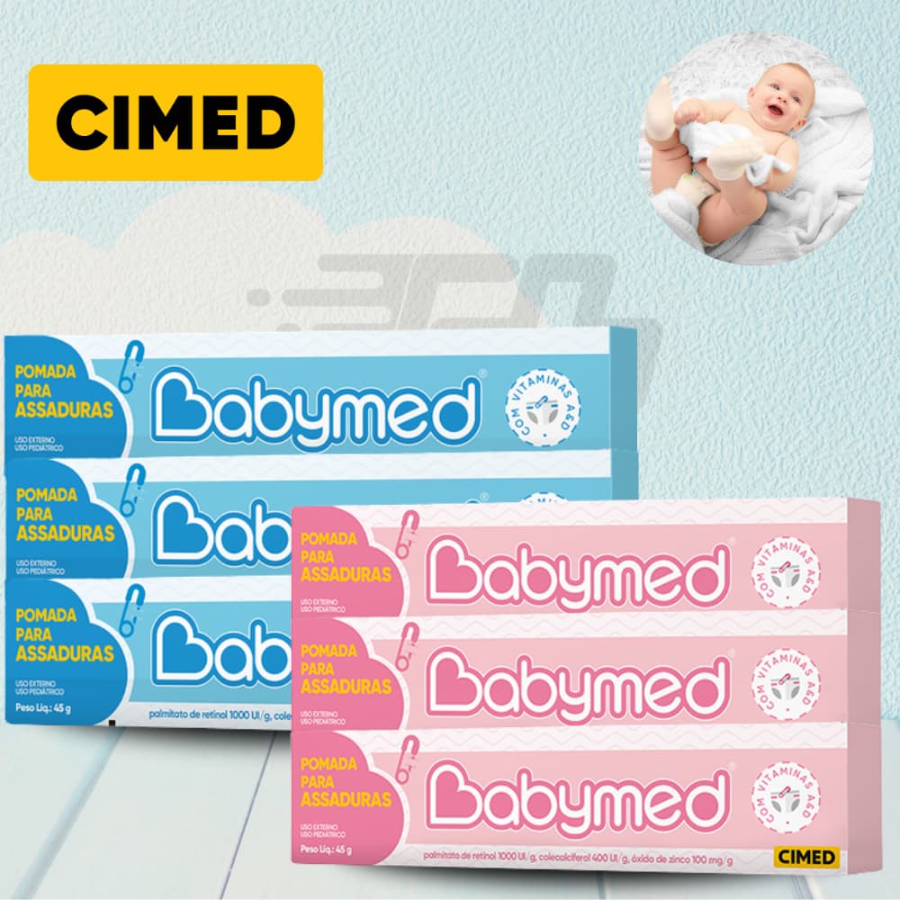 Kit Creme pomada para assadura Babymed Cimed 45g