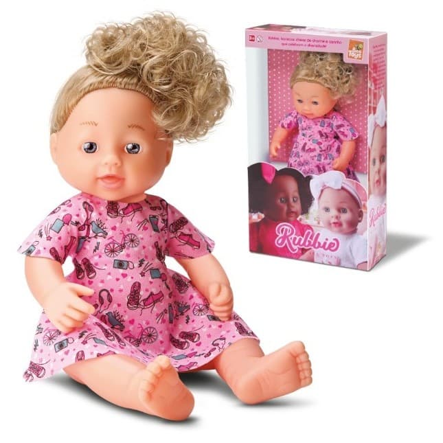 Boneca Coleção Rubbie Bee Charmosa Com Cabelo - Bee Toys -