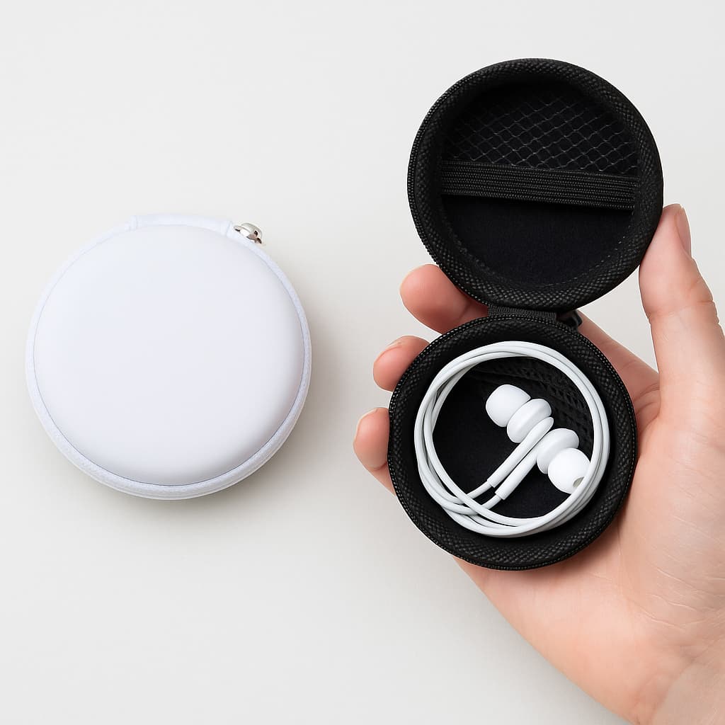 Estojo Protetor Redondo para Cabo e Carregador – Case Rígido Portátil
