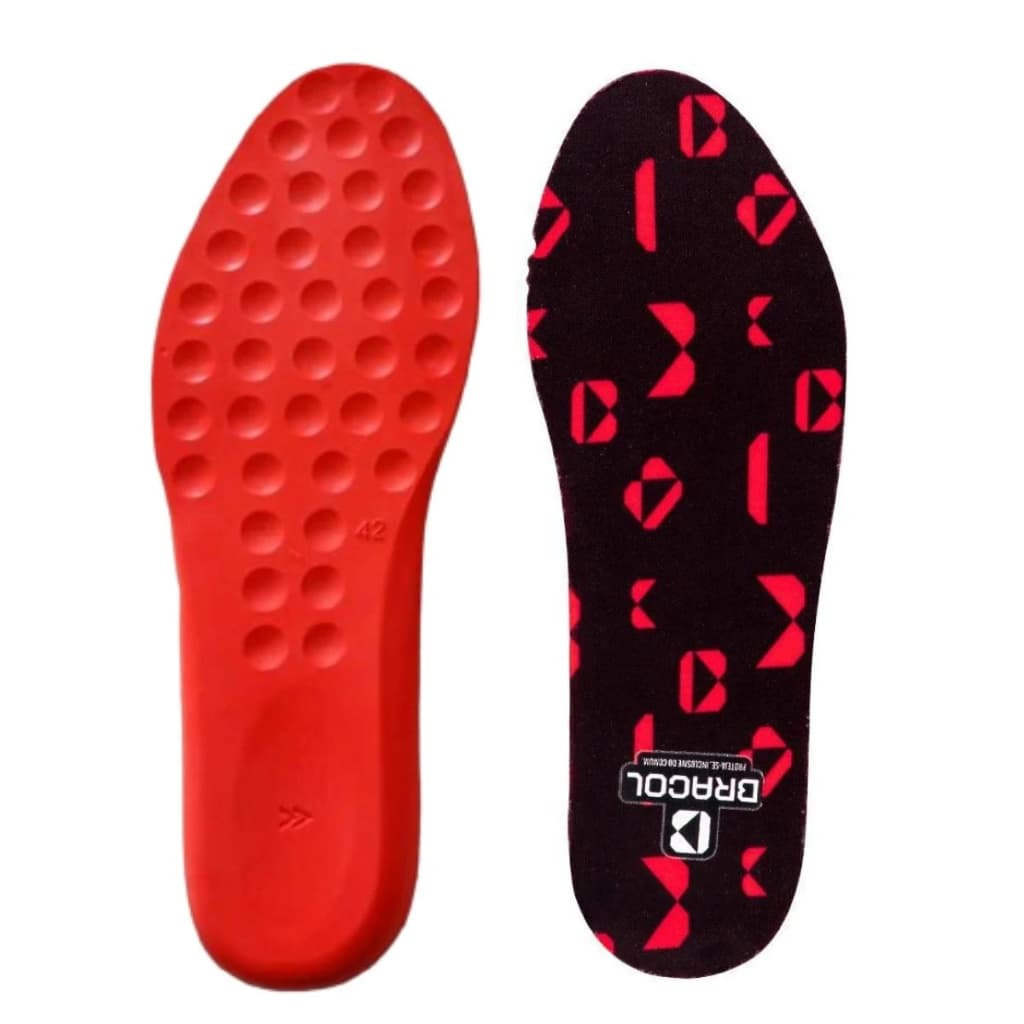 Palmilhas Ortopédicas Bracol Gel Pu Anatômica Vermelha
