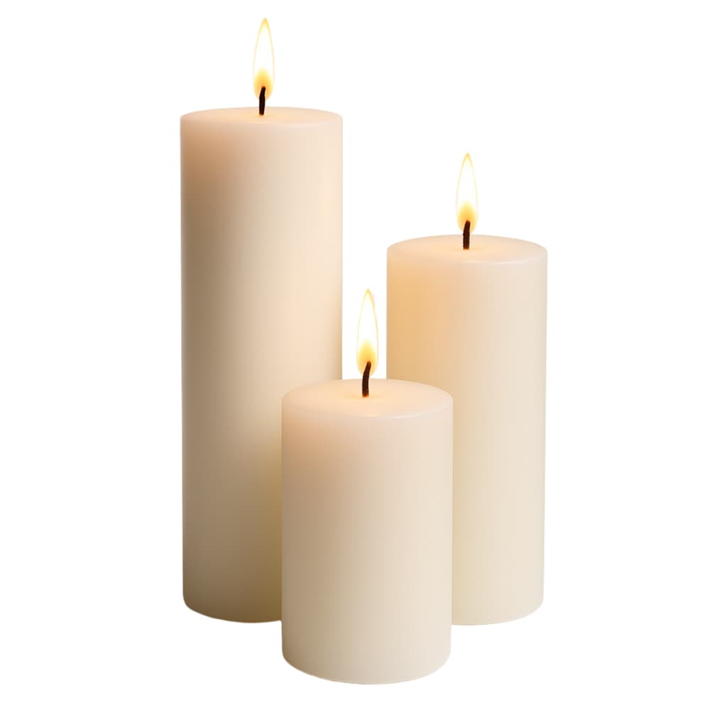 Trio Velas decorativas para decoração de mesa natal casamento eventos