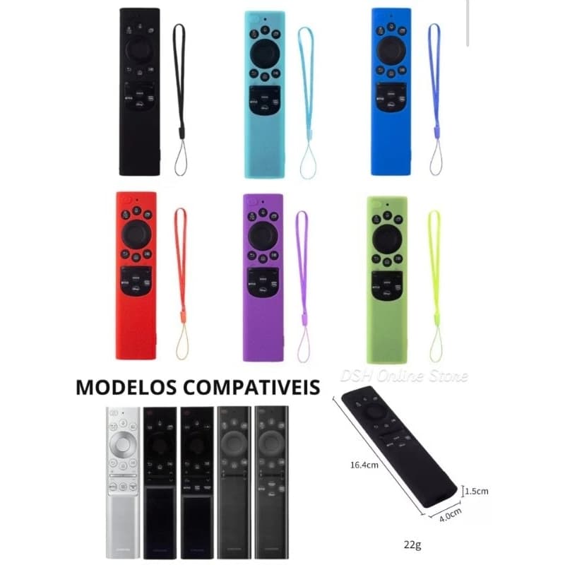Capa Silicone Controle Remoto TV Samsung "Atenção com o Tamanho do controle" A16.4cm/C4cm/L1.5cm