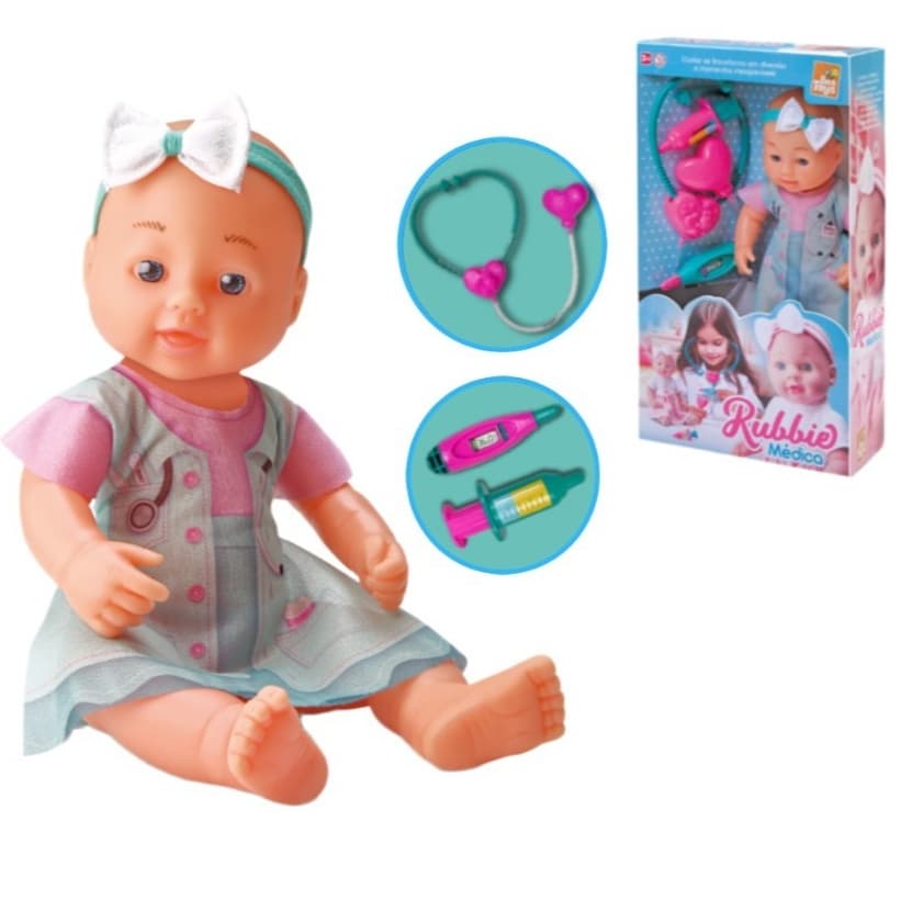 Boneca Lançamento Rubbie Médica Com Acessórios - Bee Toys -