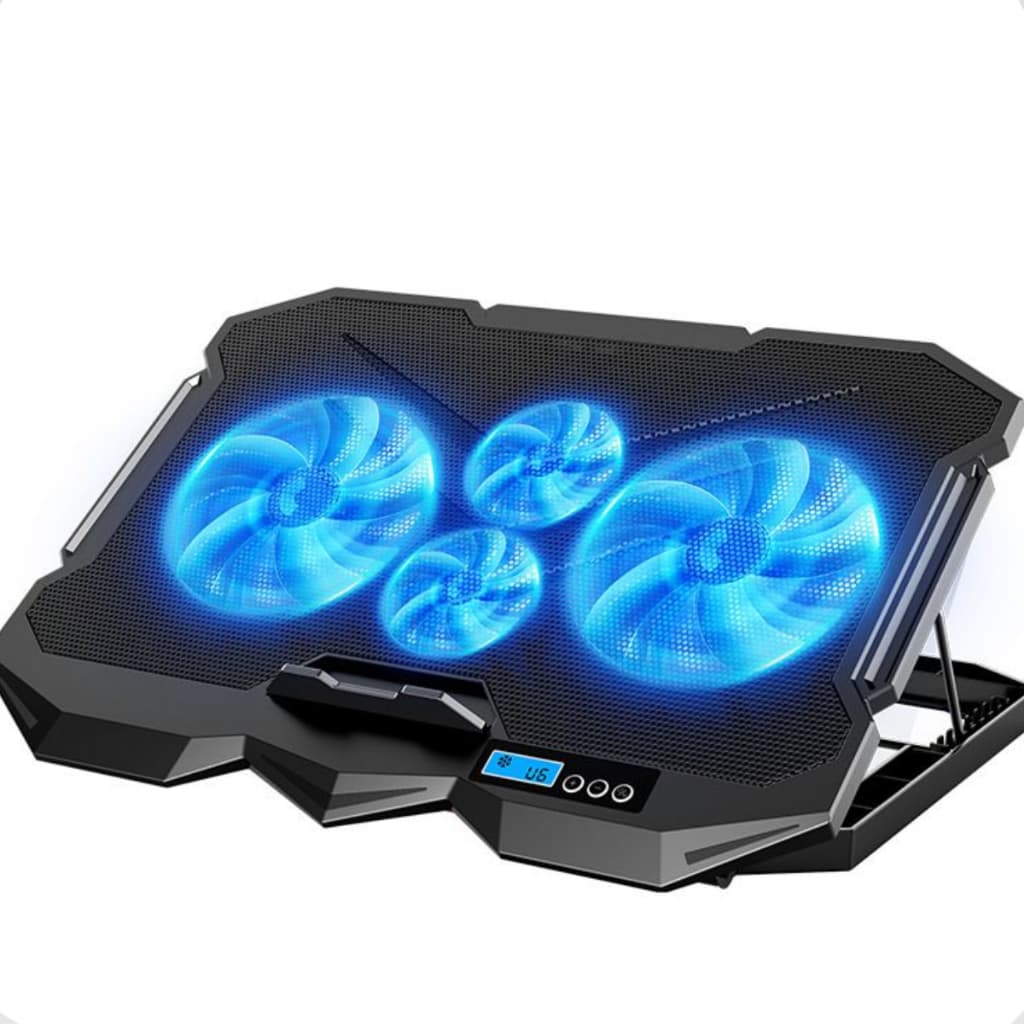 Suporte Notebook Gamer com 4 Coolers Fans Ventoinhas Potentes Ajuste Velocidade