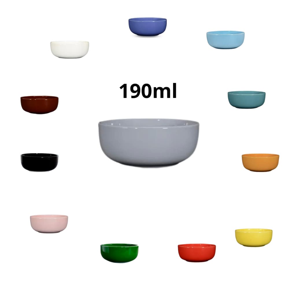 Bowl Cumbuca Petisqueira 190mL  Sobremesa Cinza - 12 cores disponíveis