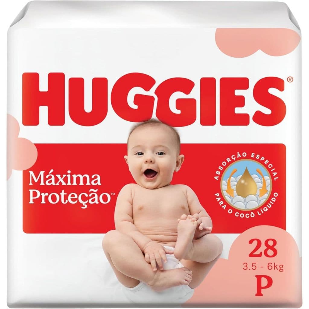 Fralda Huggies Máxima Proteção P com 28 unidades - Antiga Supreme Care