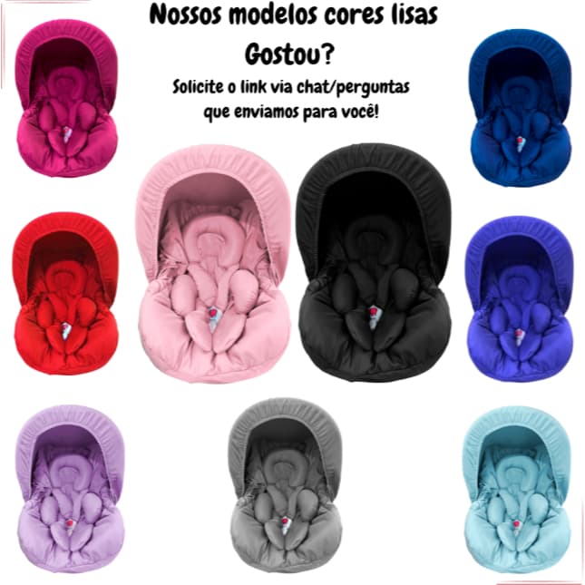 Kit 5 Peças Bebê Conforto Capa Protetor Cinto Capota Apoio de Corpo Microfibra Oferta Promoção