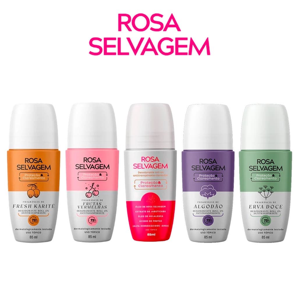 Desodorante Clareador Hidratante Roll-On Rosa Selvagem 85ml