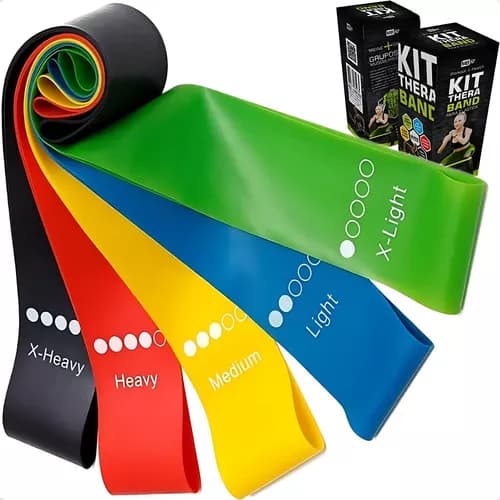 Kit 5 Faixa Elástica Super Mini Band Para Treino Exercícios Marca Ex Decor