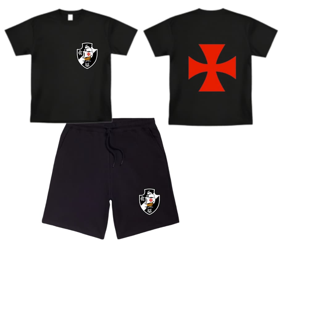 Conjunto de caniseta bermunda infantil do  Vasco Gama 2 ao 14