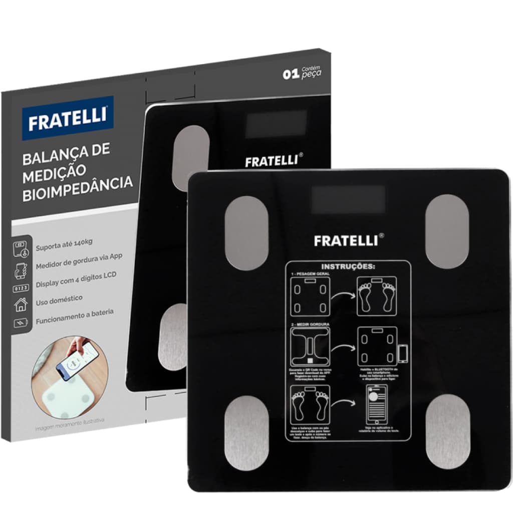 Balança de Mediçao Bioimpedancia Fratelli 140kg