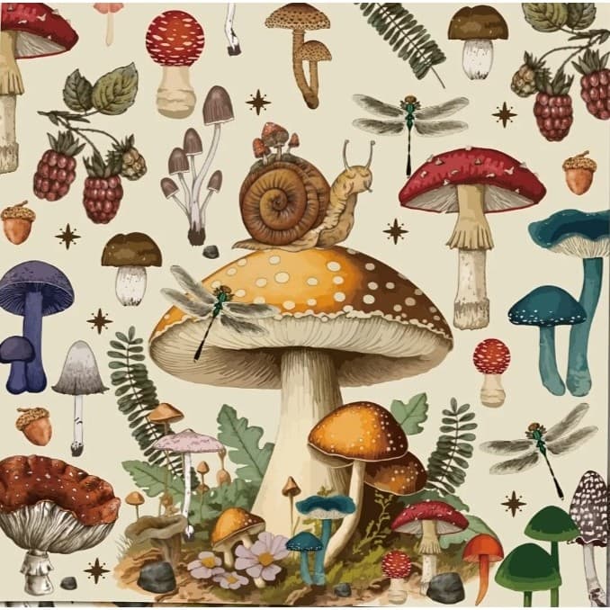 Kit 4 ou 2 folhas Guardanapo para Decoupage Cogumelo Caracol Flamingo Guardanapos Toalhas de Papel Artesanato Decoupagem