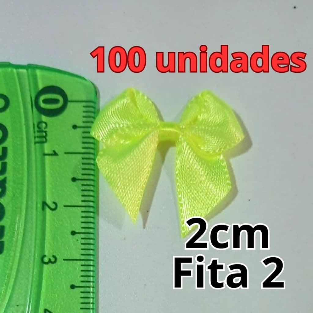 100 Laços 2cm de Cetim largura da fita 10mm