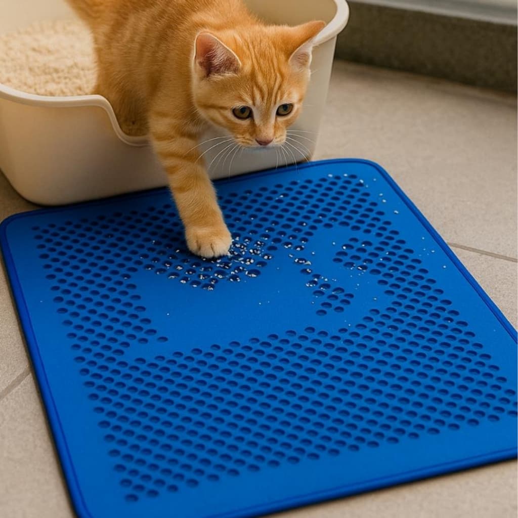Tapete Higiênico Coletor De Areia Para Gatos Anti Sujeira Coletor De Areia Dupla Camada