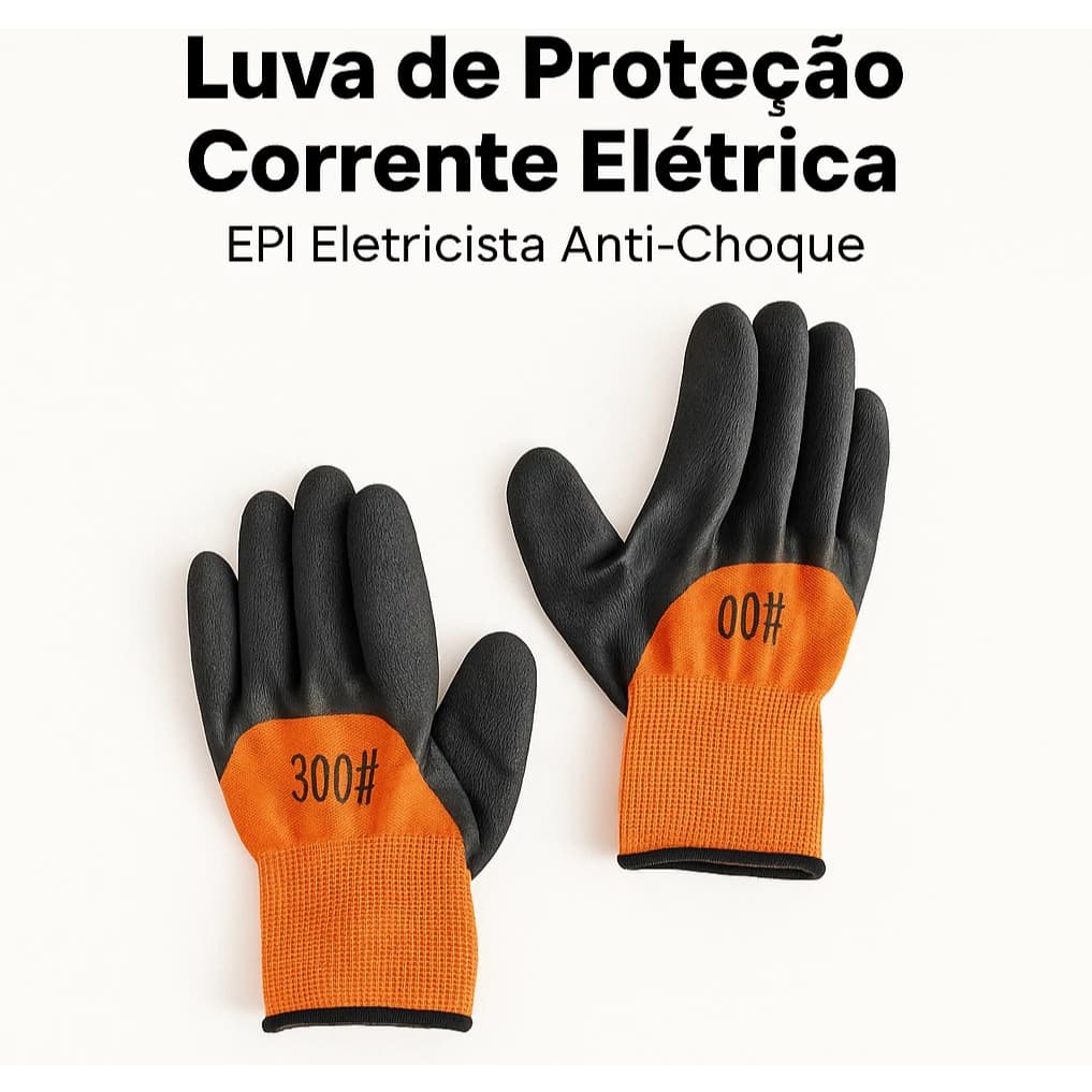 Luva de proteção corrente elétrica EPI eletricista ante choque