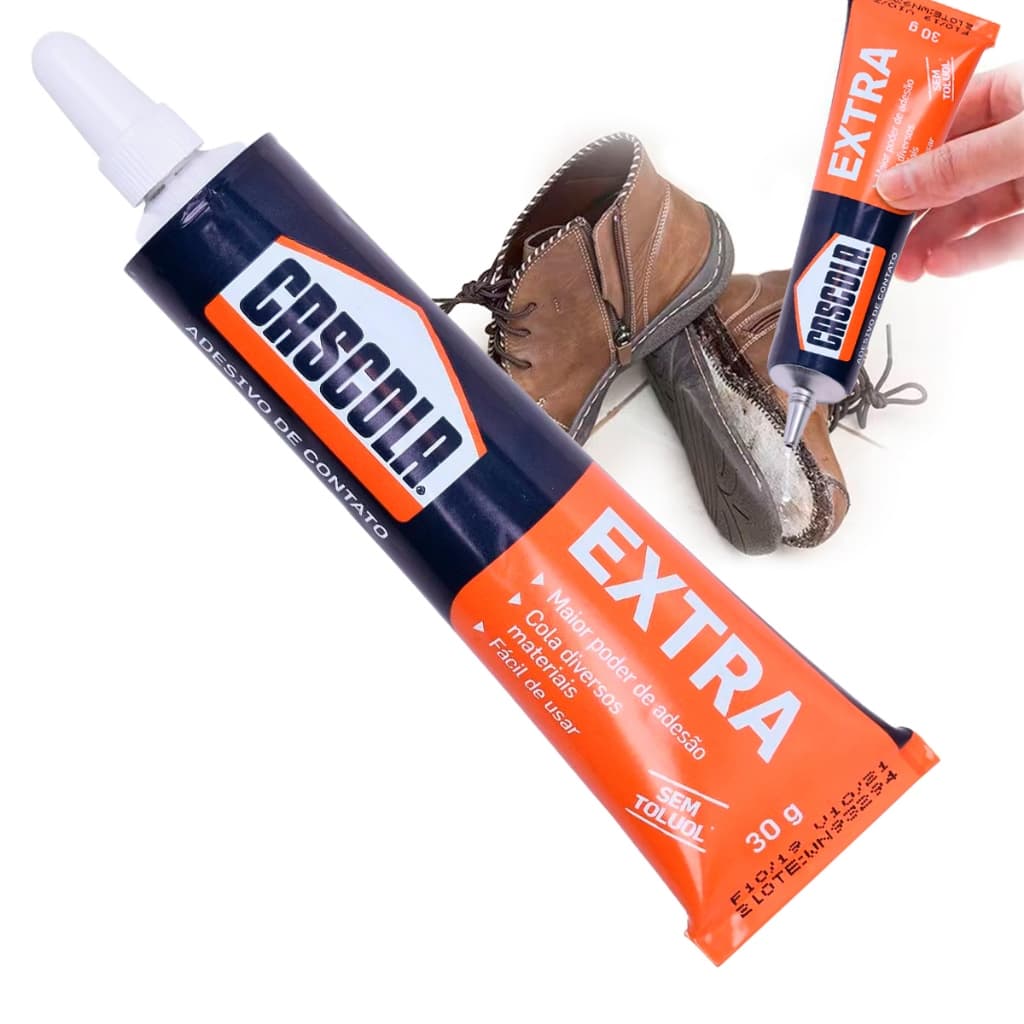 Cola de Sapateiro Cascola Extra 30g Sem Toluol Contato Couro MDF Borracha Resistência Água