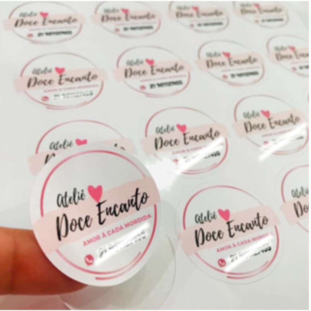 240 Adesivos Personalizados - Etiquetas com sua Logo