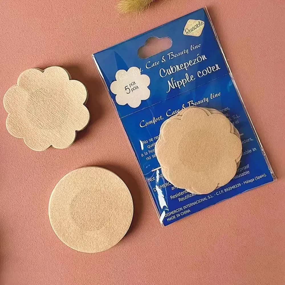 kit Até 100 Tapa-Seios Invisível Adesivo Protetor com 7,5cm de Diâmetro para Tampar Mamilos/Aureola/5PARES
