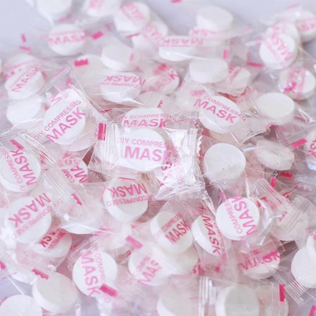 Kit 30/60/90/120 Máscara Desidratada Facial Comprimido Compactada