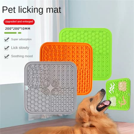 Tapete Lambedor Inibidor de Ansiedade Silicone Comedouro Lento Pet ,Cães E Gatos Grande