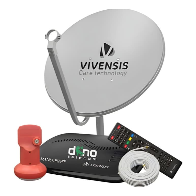 Kit Receptor Digital Vx10 Vivensis Antena Lnbf Ku Cabo
